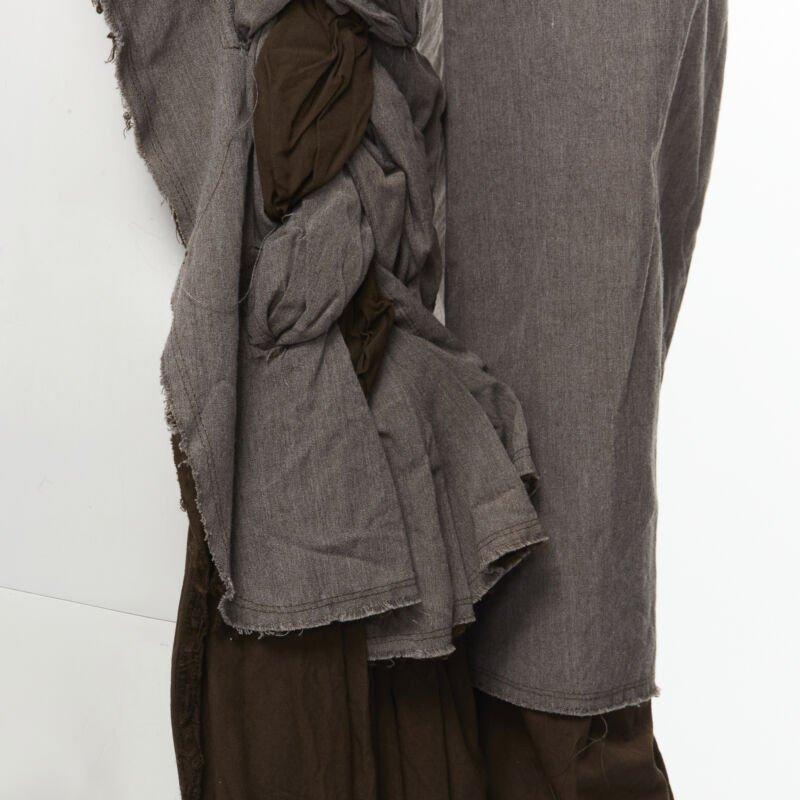 Giacca da passerella COMME DES GARCONS Vintage 2002 grigio marrone a trecce intrecciate S in vendita 4
