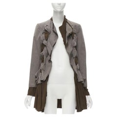 Runway COMME DES GARCONS Vintage 2002 grey brown twist braid jacket S