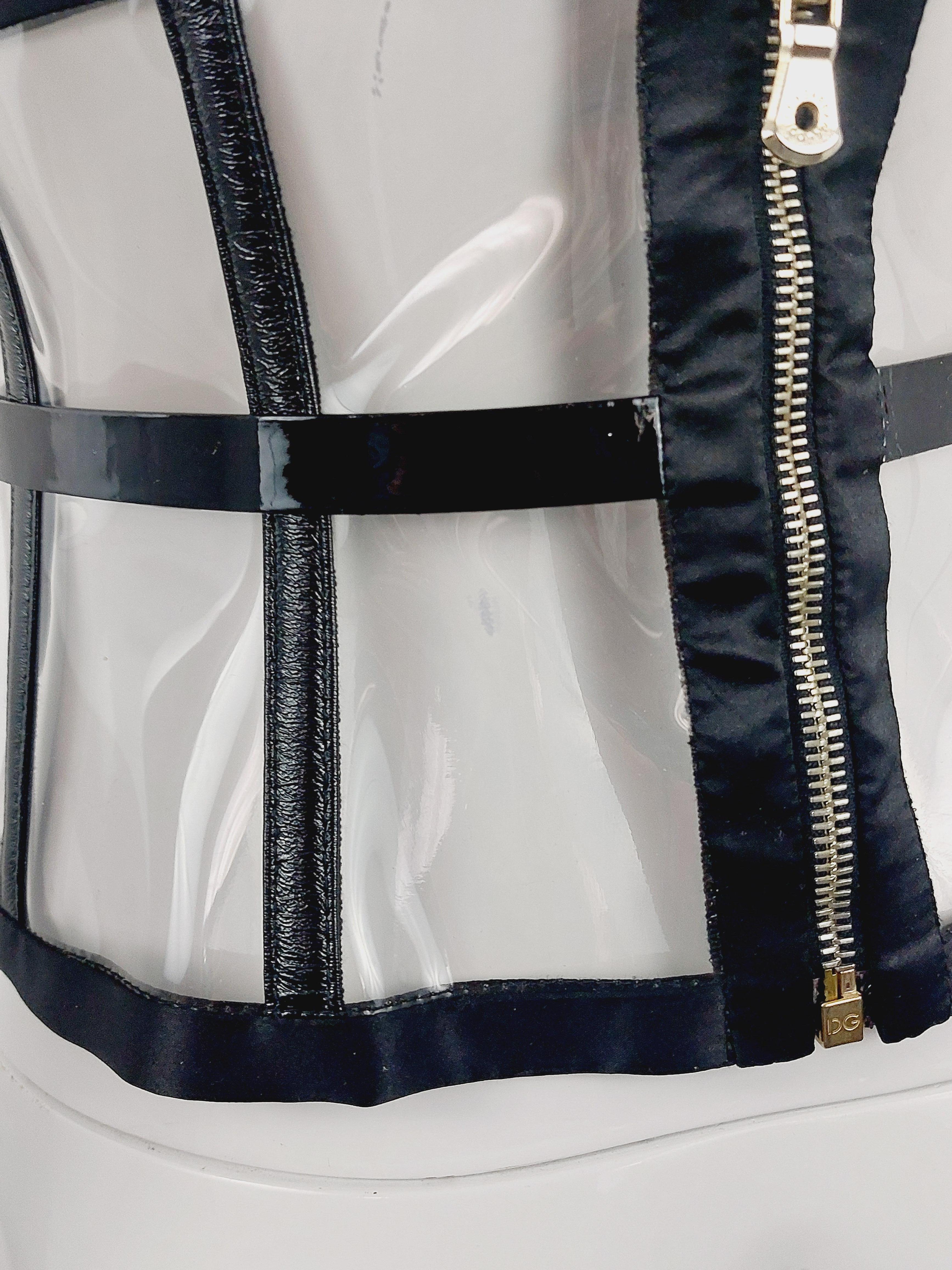 Runway Dolce & Gabbana 2007 SS PVC Plastic Clear Bondage BDSM Belt  Waist Corset For Sale 7