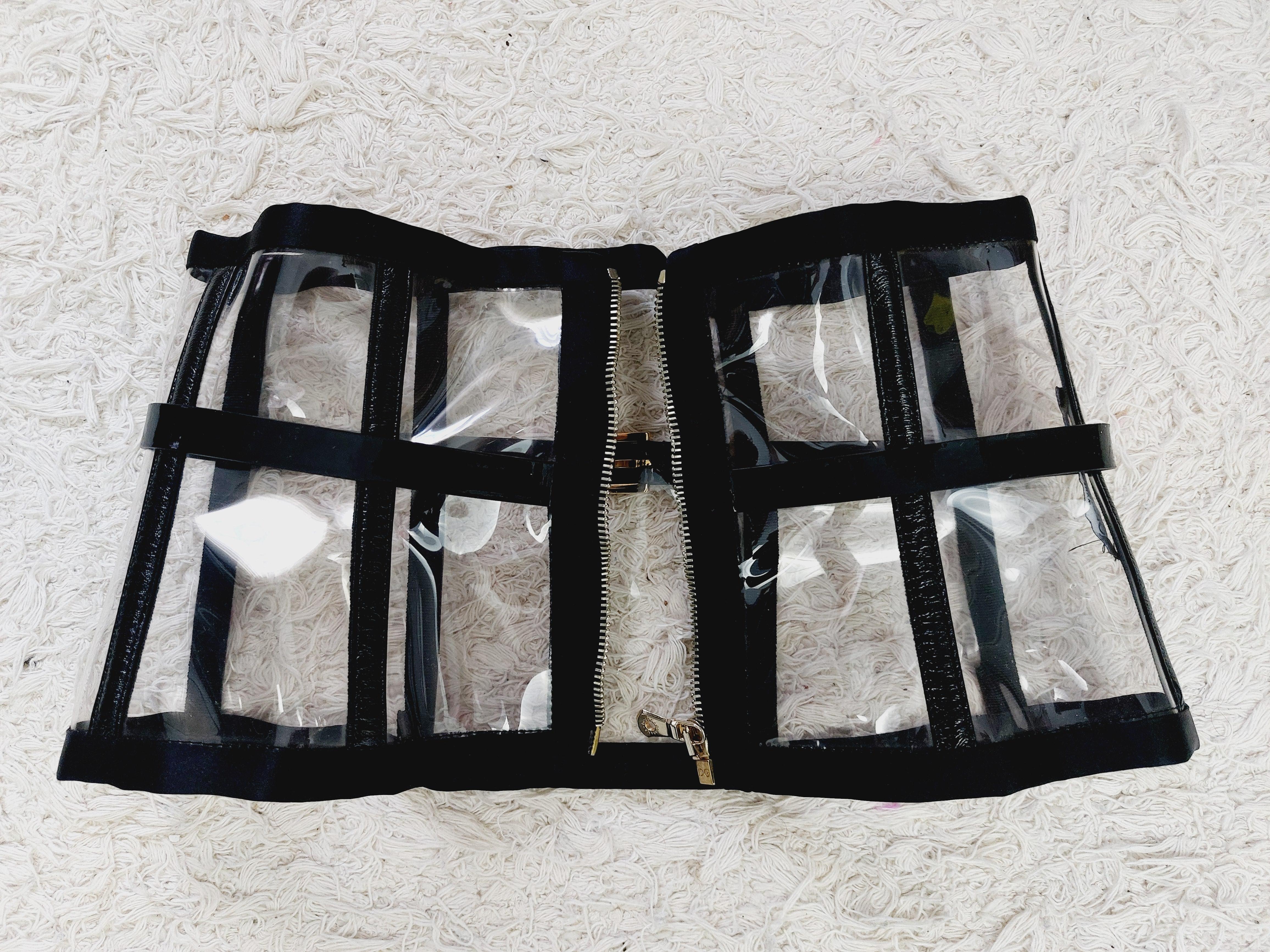 Runway Dolce & Gabbana 2007 SS PVC Plastic Clear Bondage BDSM Belt  Waist Corset For Sale 11