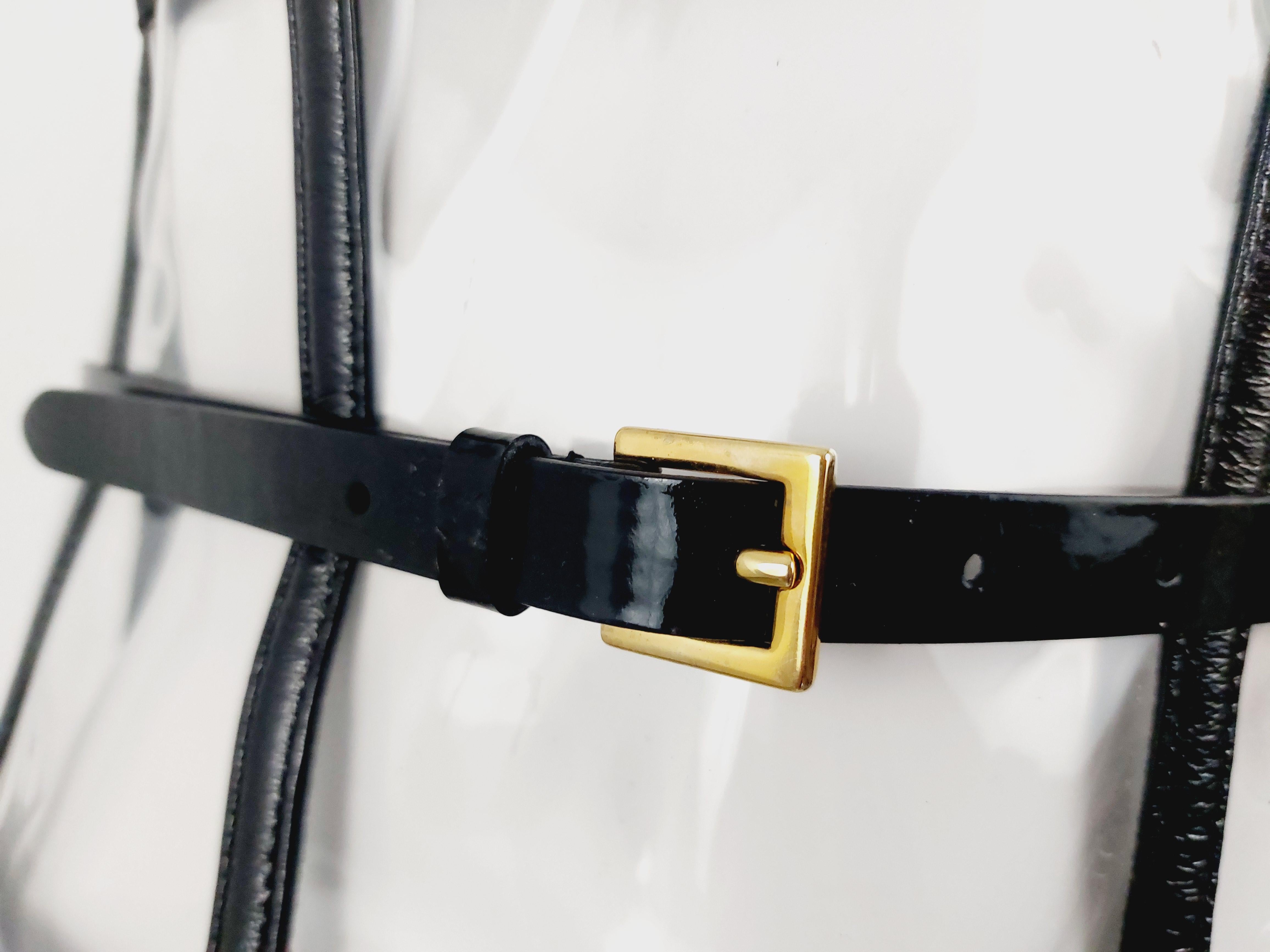 Runway Dolce & Gabbana 2007 SS PVC Plastic Clear Bondage BDSM Belt  Waist Corset For Sale 3