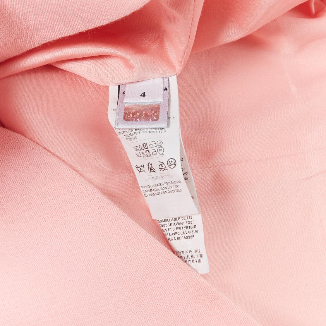 défilé DOLCE GABBANA rose cristal bouton rose patch floral A-line mini robe 4Y 3