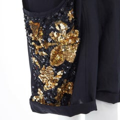 runway DRIES VAN NOTEN gold sequins embellished pocket worker romper jumpsuit S