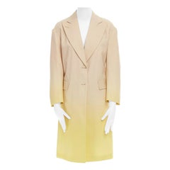 runway DRIES VAN NOTEN SS11 peach yellow ombre oversized cotton coat dress XS