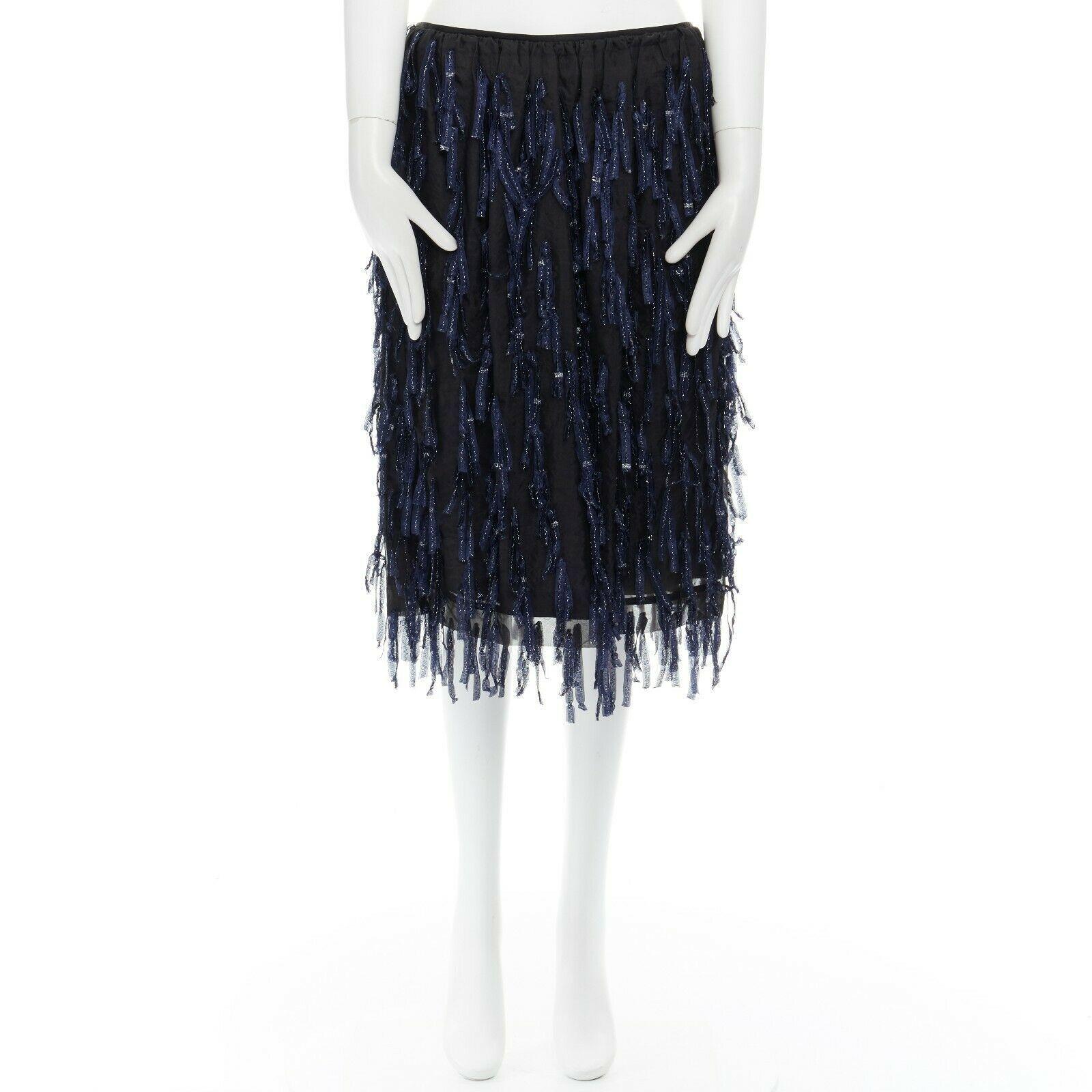blue tassel skirt