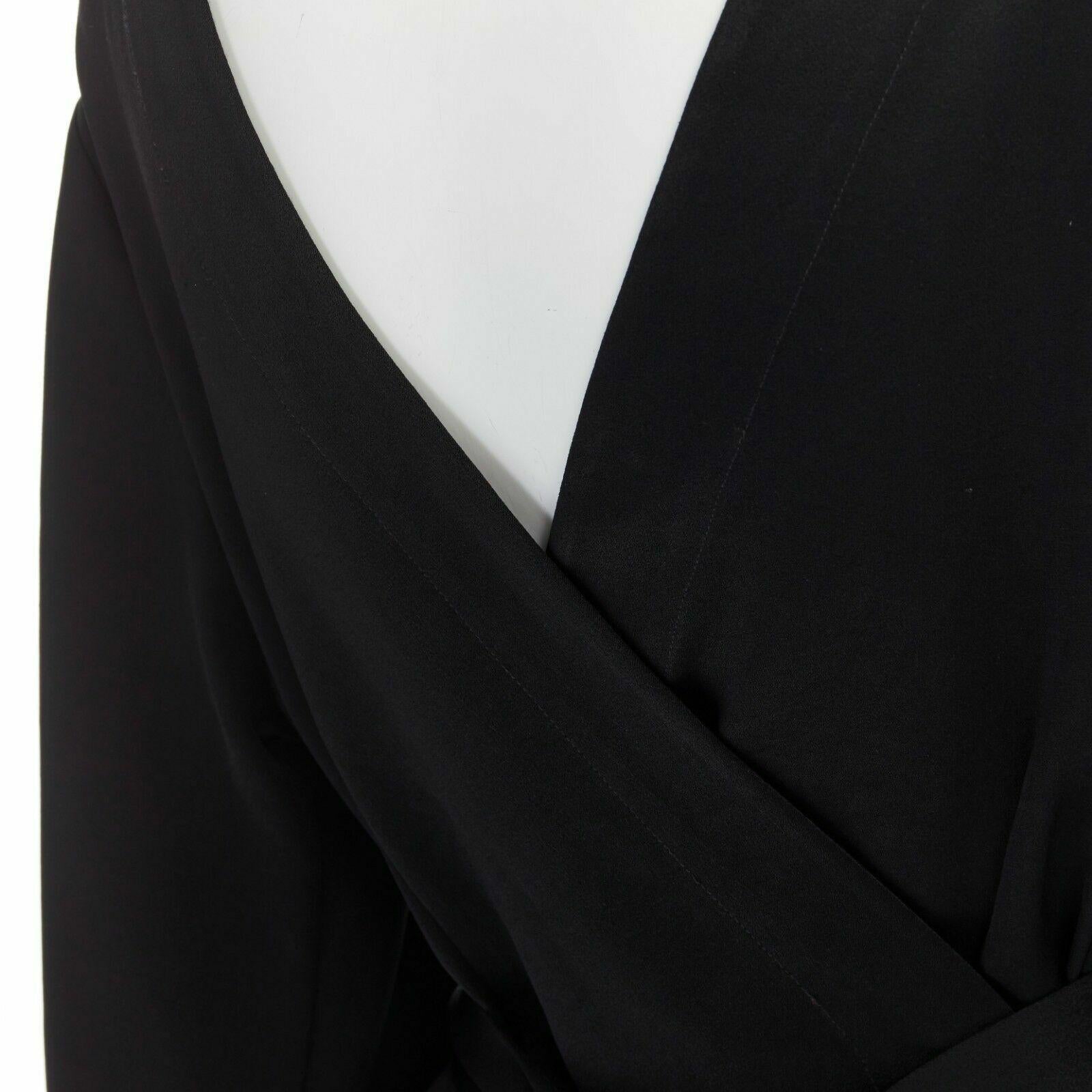 runway ELLERY Ritz black jersey gold fringe kimono sleeve belt midi dress AU8 S 4