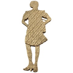 Runway Fall 2010 YVES SAINT LAURENT YSL Woman Silhouette Brooch
