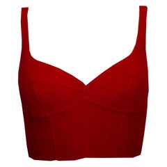 Laufsteg Herbst 2020 Marc Jacobs BH-Top aus roter Wolle