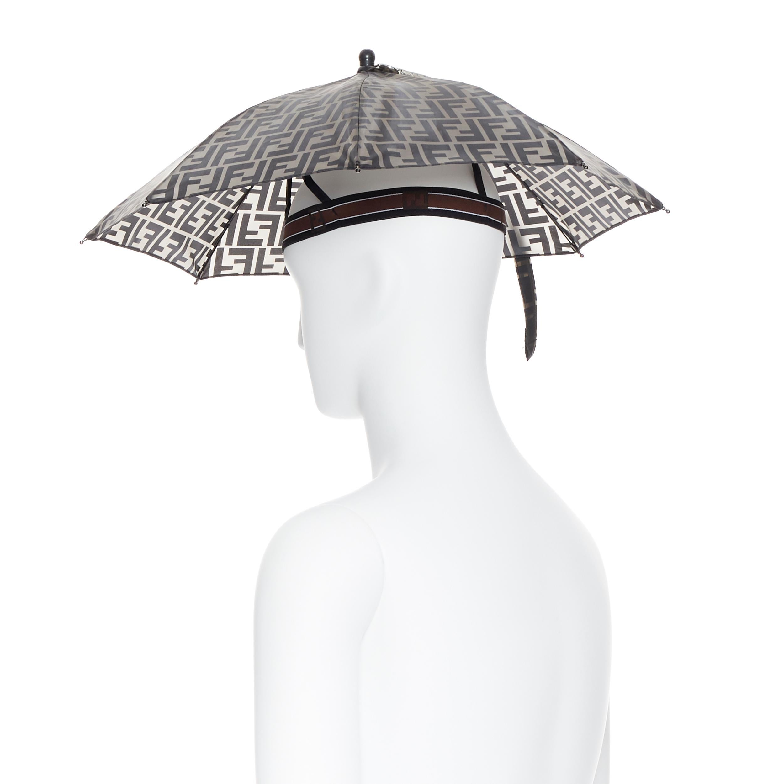 umbrella hat logo print