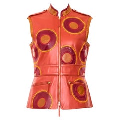 Runway Gianfranco Ferré Sculptural Lambskin Leather Vest - Spring/Summer 2004