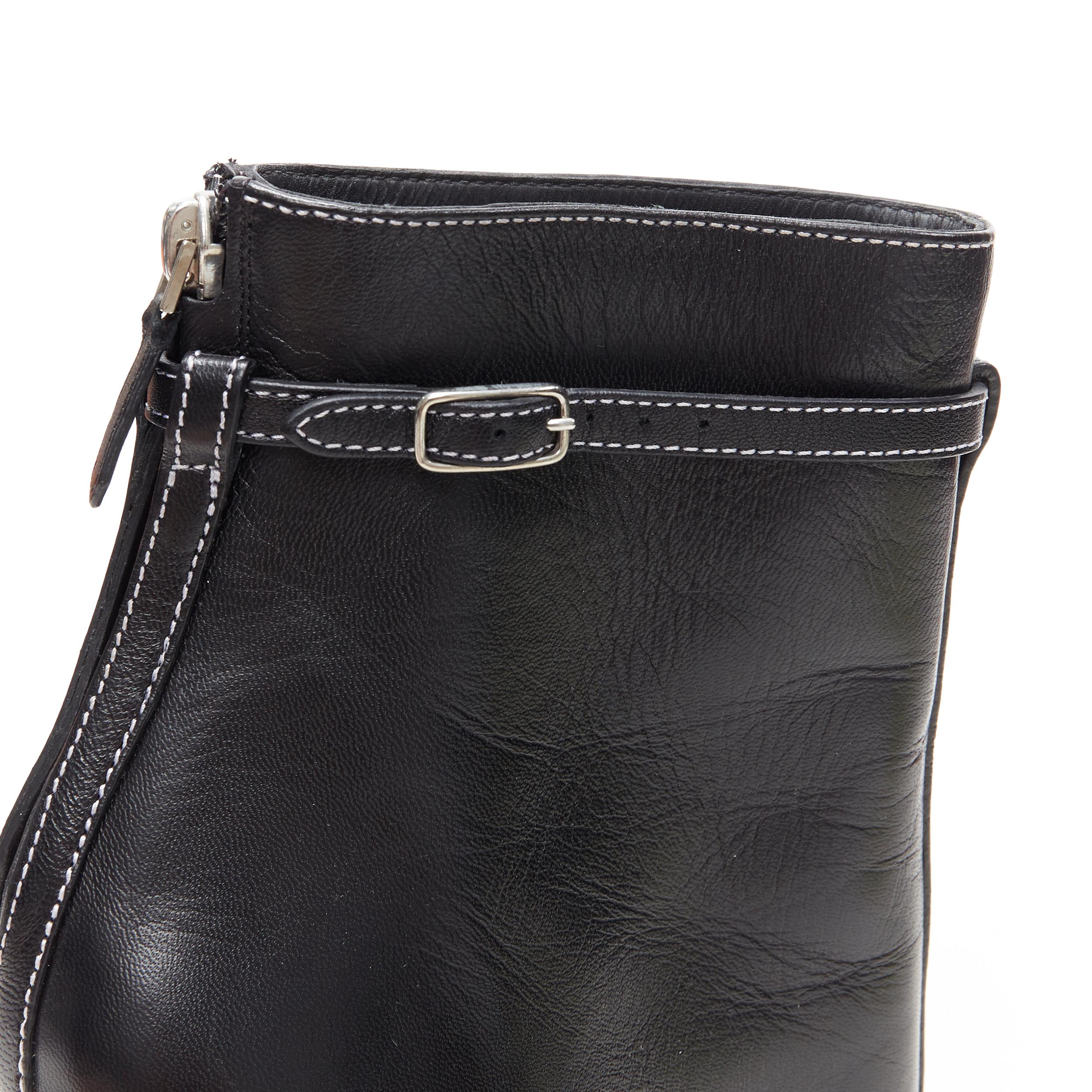 GIVENCHY TISCI in pelle nera con impunture e tacco a chiodo EU38 5