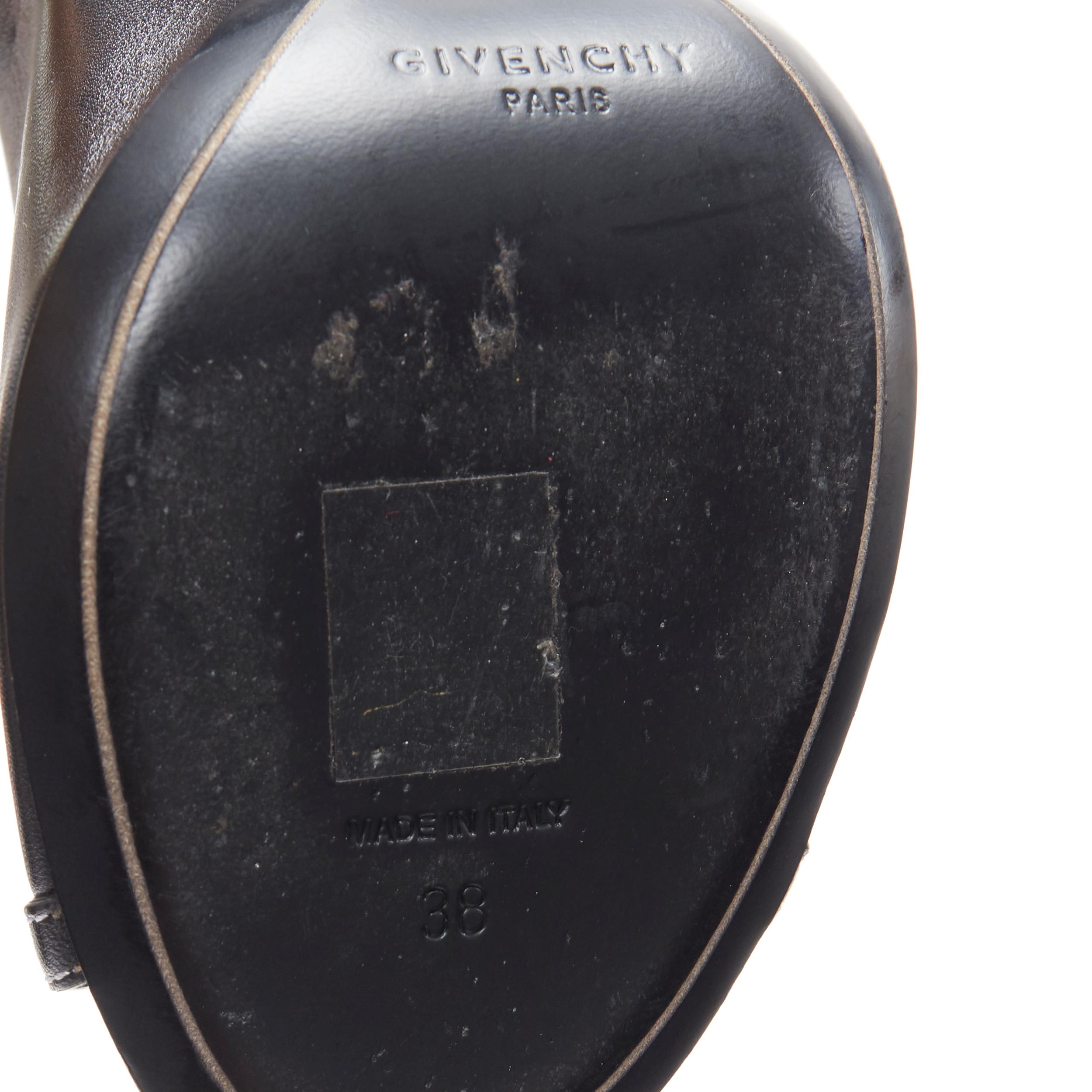 GIVENCHY TISCI in pelle nera con impunture e tacco a chiodo EU38 7