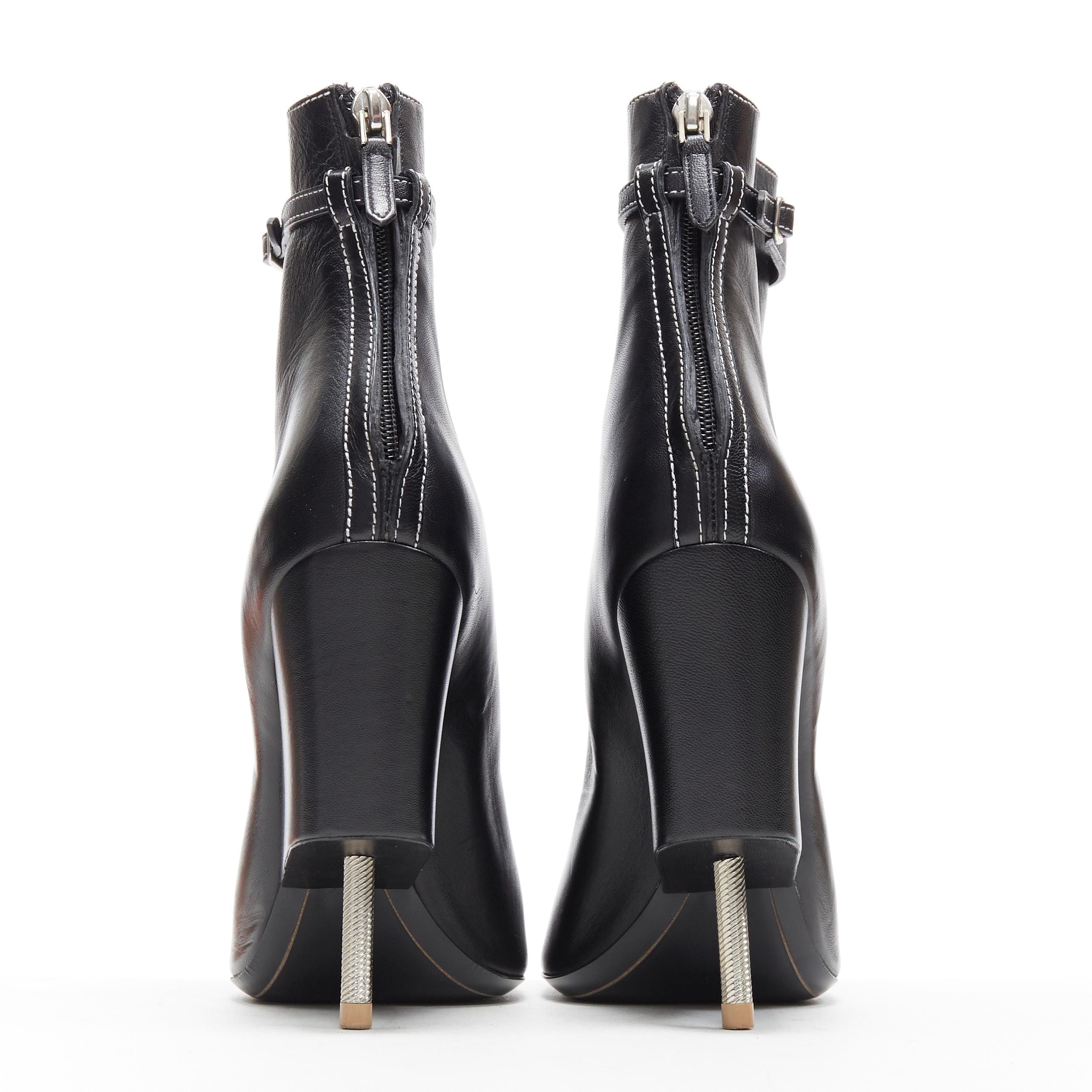 Donna GIVENCHY TISCI in pelle nera con impunture e tacco a chiodo EU38