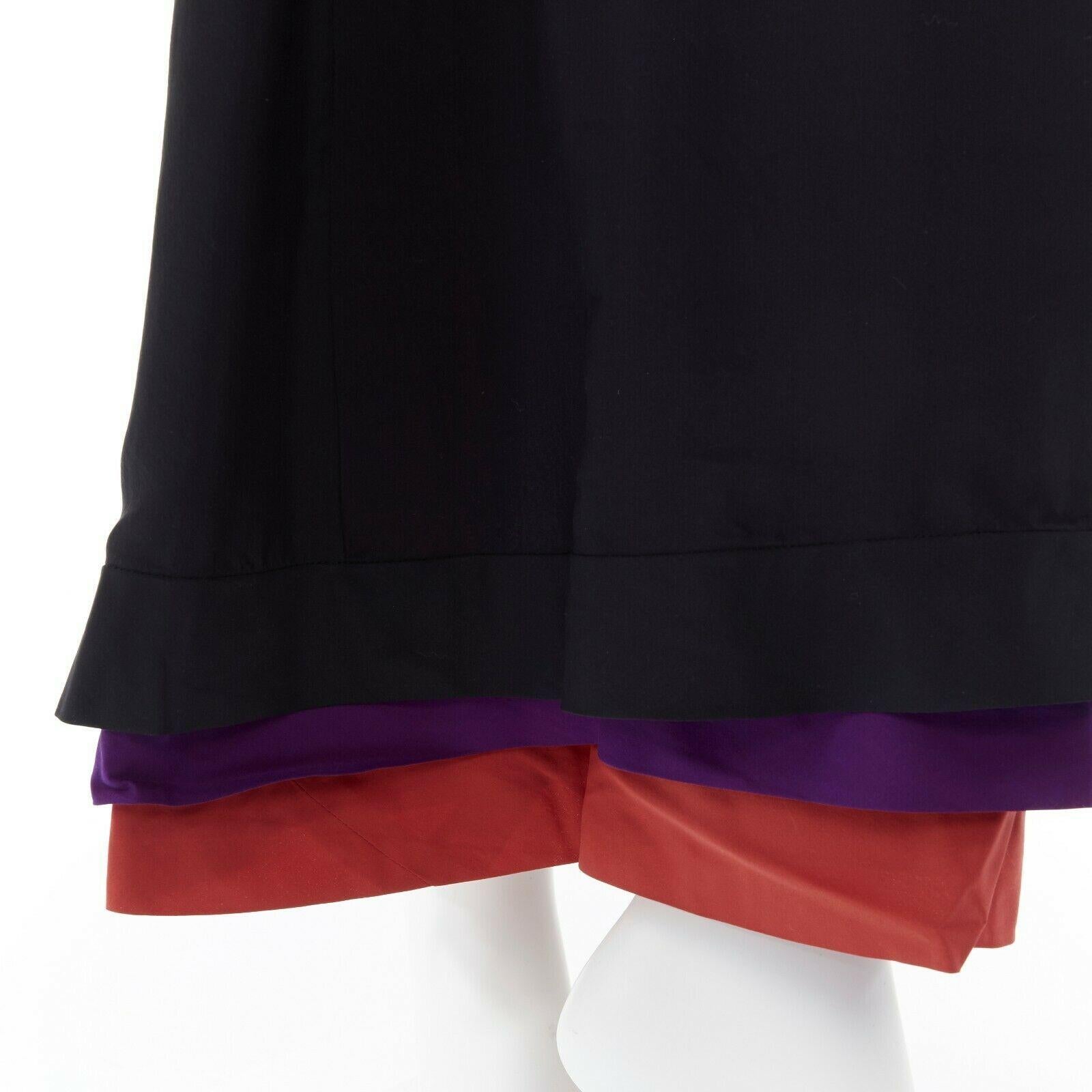 runway GUCCI purple red bust black tiered hem evening gown dress IT40 S 5