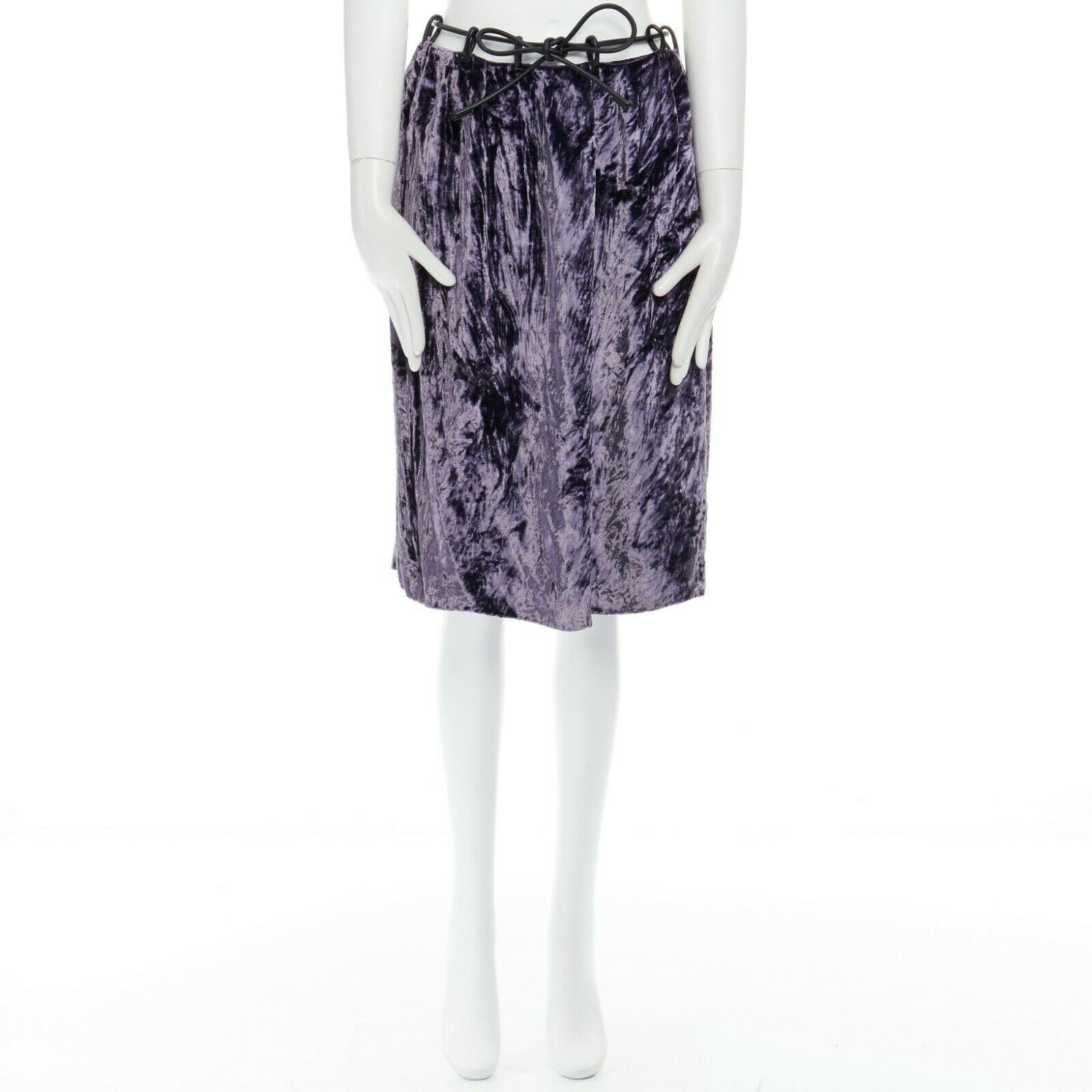 runway GUCCI TOM FORD Vintage AW99 purple leather loop crushed