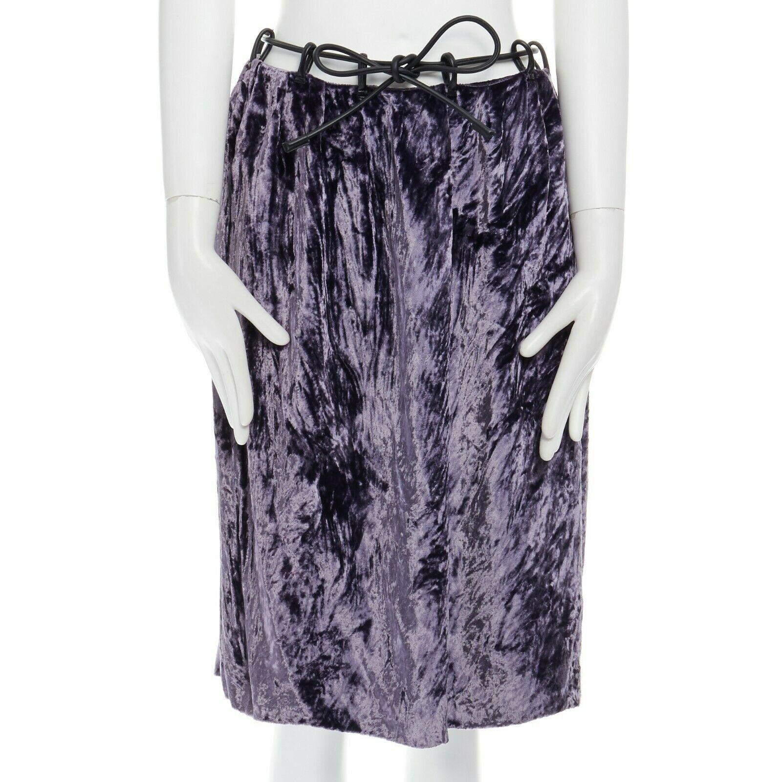 purple velvet skirt