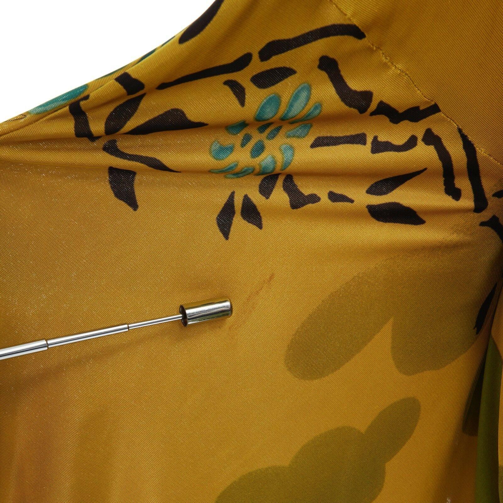 runway GUCCI TOM FORD Vintage SS03 yellow oriental kimono robe jacket IT40 S 4