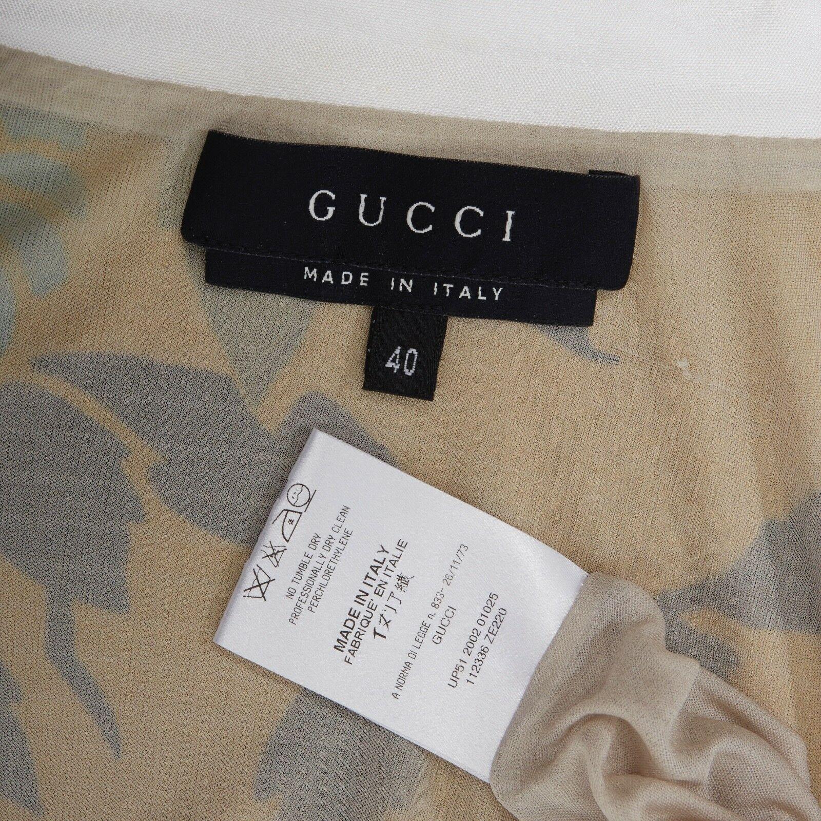 runway GUCCI TOM FORD Vintage SS03 yellow oriental kimono robe jacket IT40 S 4
