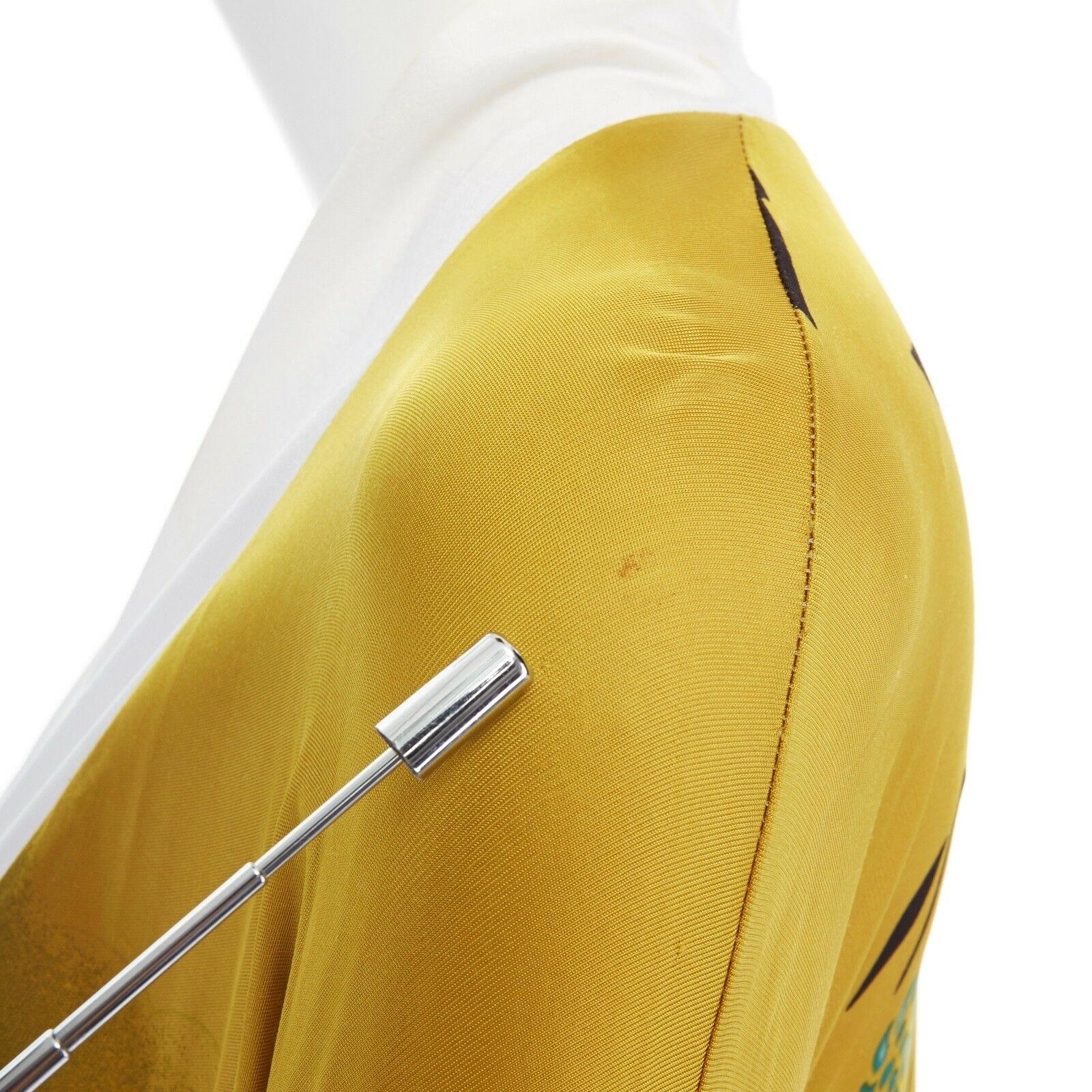 runway GUCCI TOM FORD Vintage SS03 yellow oriental kimono robe jacket IT40 S 1
