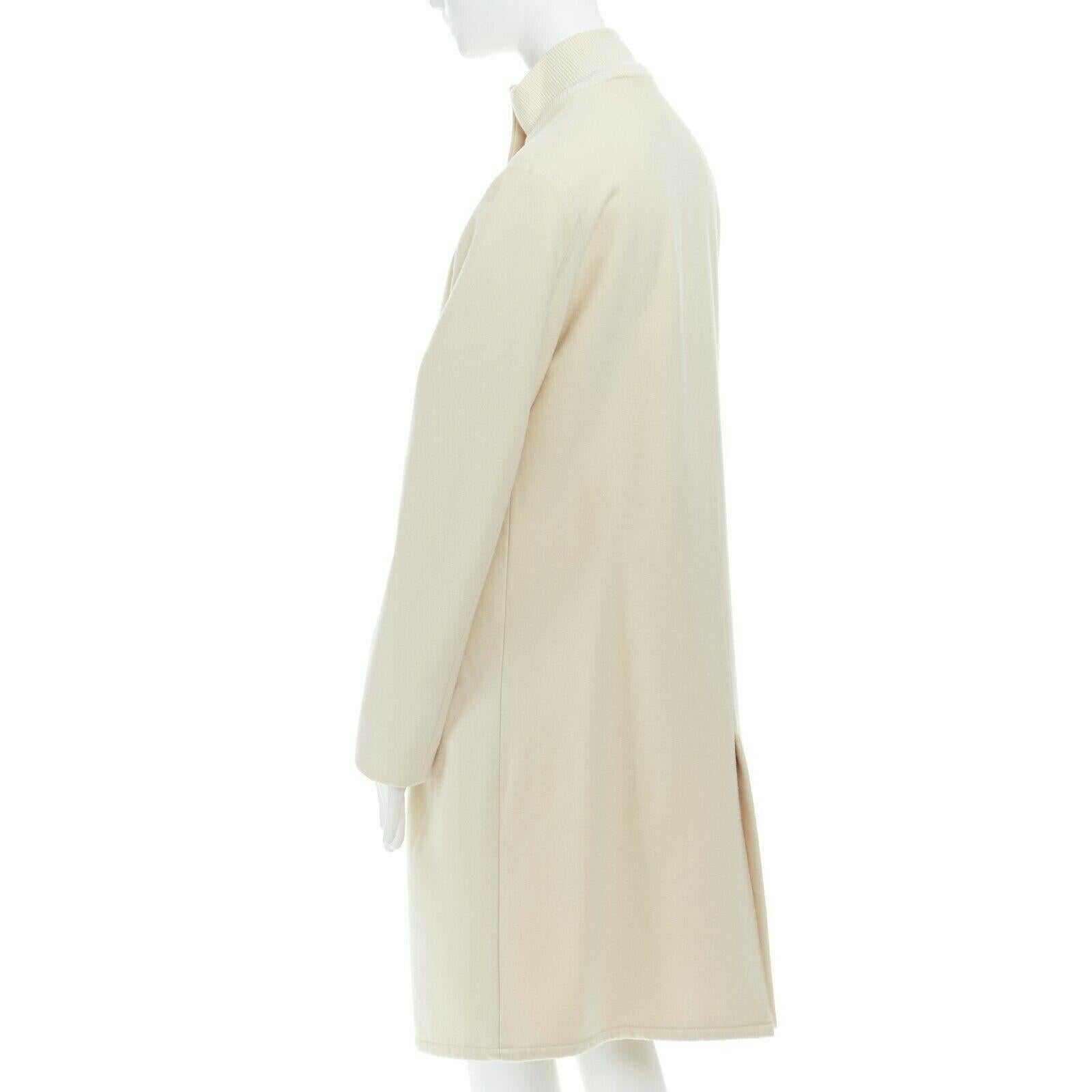 runway HELMUT LANG Vintage AW97 cream bomber collar wool coat jacket IT40 US2 S 3