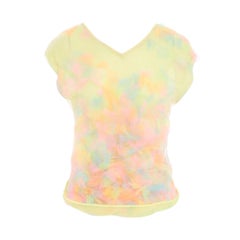 runway ISSEY MIYAKE SS01 yellow mesh multicolor tulle confetti pad bubble top