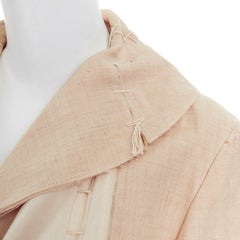 runway ISSEY MIYAKE SS03 layered overstitched lapel linen blazer jacket JP2 M