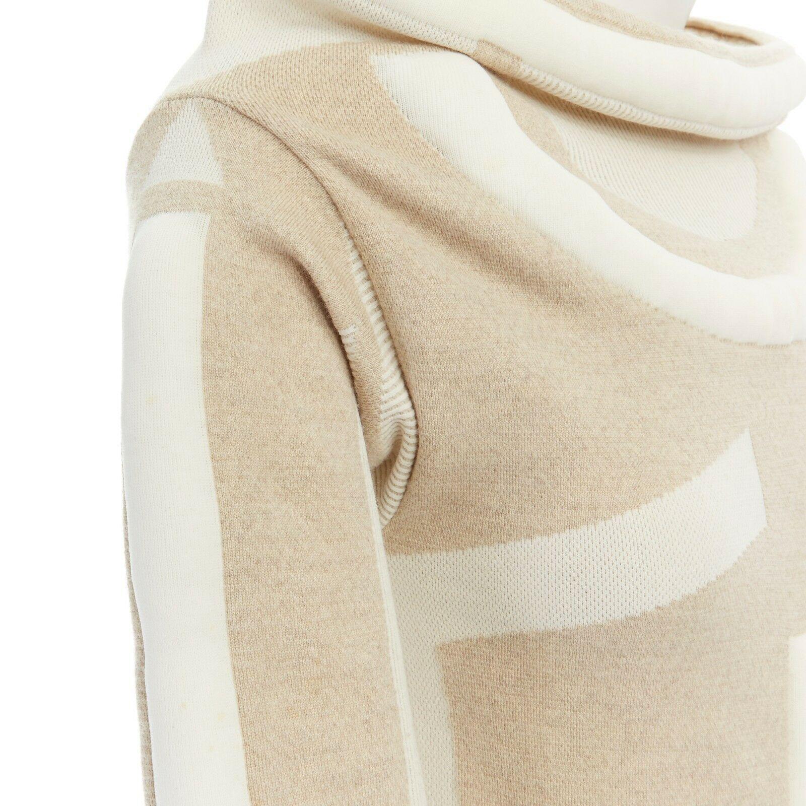 runway ISSEY MIYAKE Vintage AW1999 cream padded tubular collar bodycon top S 3