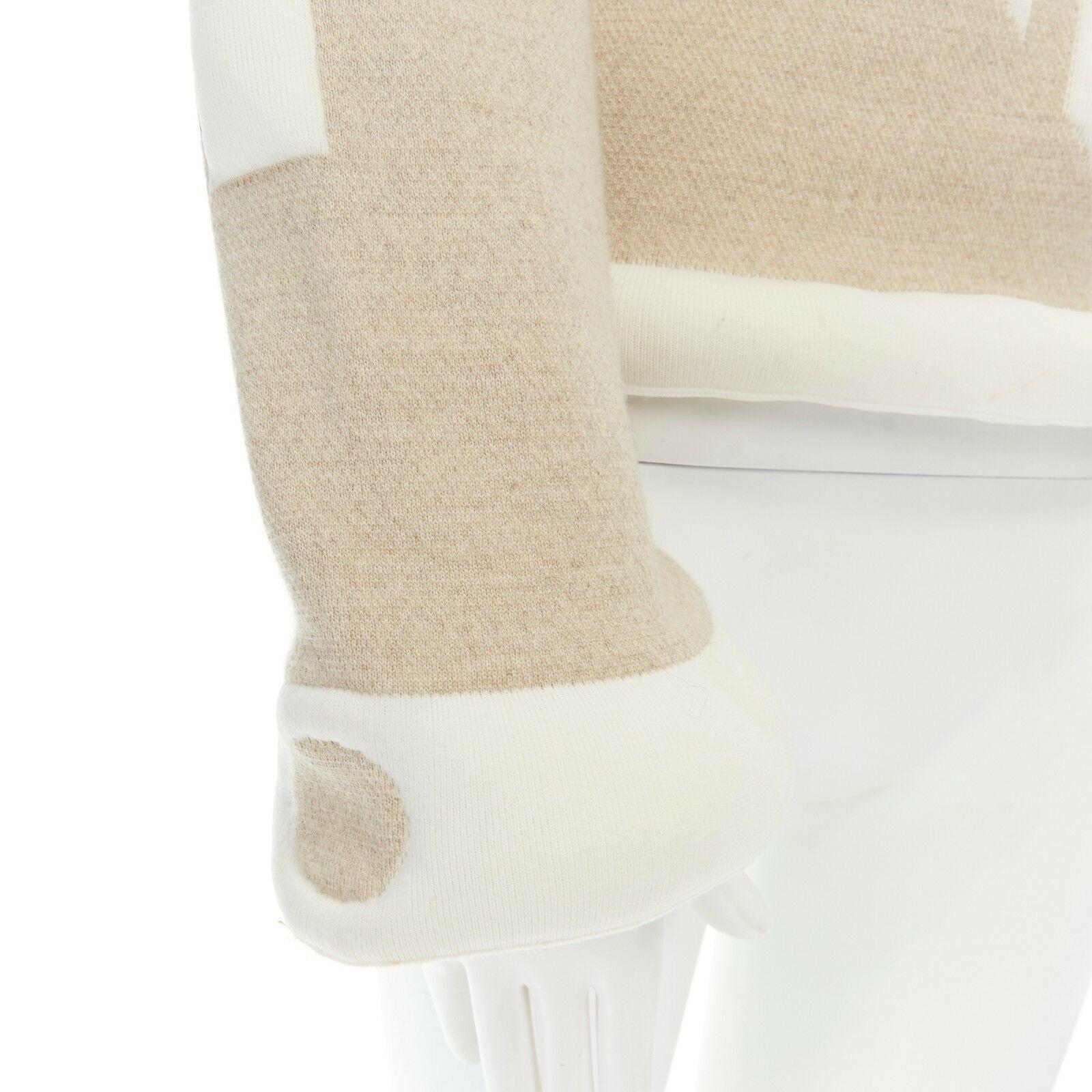 runway ISSEY MIYAKE Vintage AW1999 cream padded tubular collar bodycon top S 4