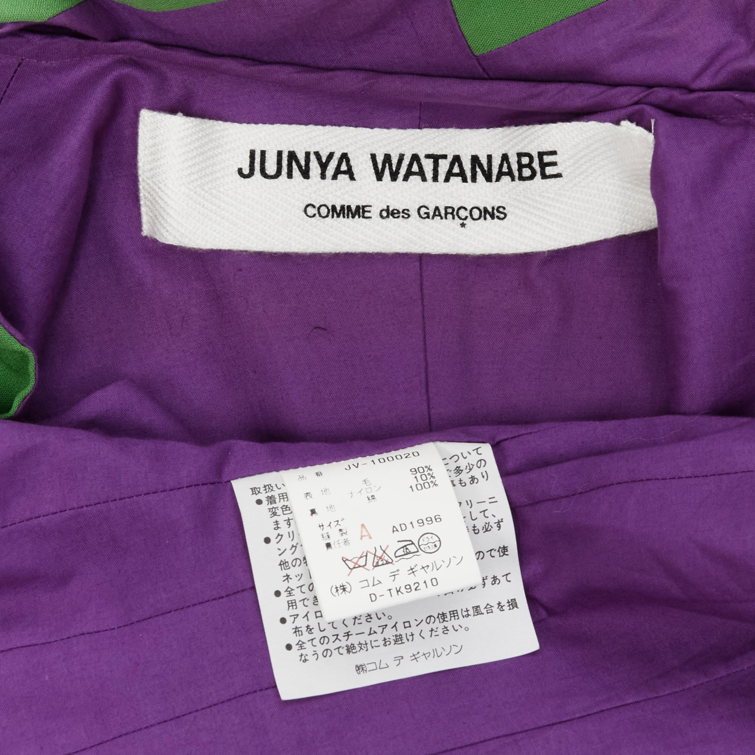 runway JUNYA WATANABE 1996 purple green pleat collar panelled corset vest 5
