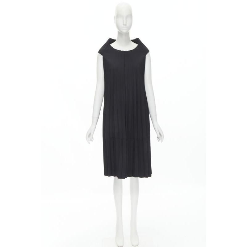 JUNYA WATANABE 1998 - Robe noire accordéon déconstruite à bord brut déconstruite S en vente 5
