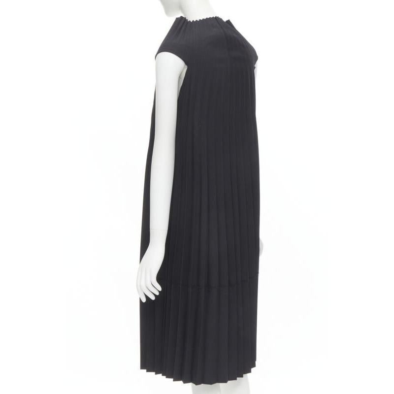 JUNYA WATANABE 1998 - Robe noire accordéon déconstruite à bord brut déconstruite S en vente 1