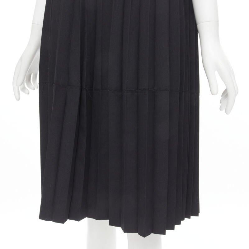 JUNYA WATANABE 1998 - Robe noire accordéon déconstruite à bord brut déconstruite S en vente 3