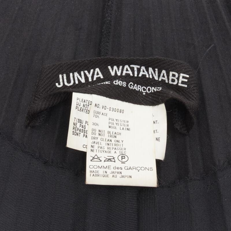 JUNYA WATANABE 1998 - Robe noire accordéon déconstruite à bord brut déconstruite S en vente 4
