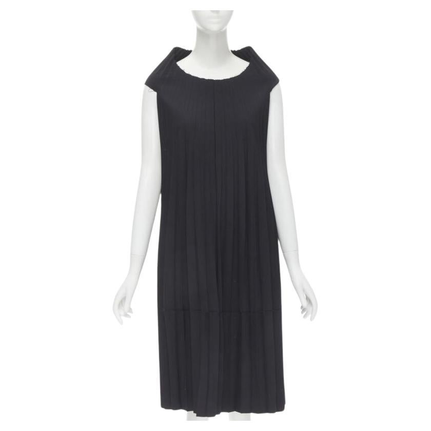 JUNYA WATANABE 1998 - Robe noire accordéon déconstruite à bord brut déconstruite S en vente