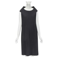 runway JUNYA WATANABE 1998 black Accordion raw edge deconstructed dress S