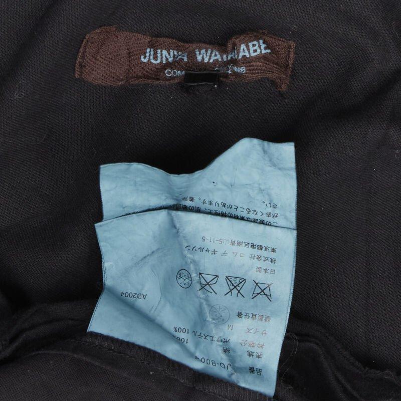 Gilet de défilé JUNYA WATANABE 2004 noir or torsadé col zippé biais coupe brute M en vente 7