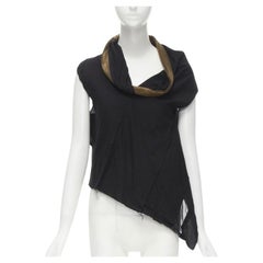 Passerella JUNYA WATANABE 2004 nero oro collo a cerniera ritorto taglio sbieco M.