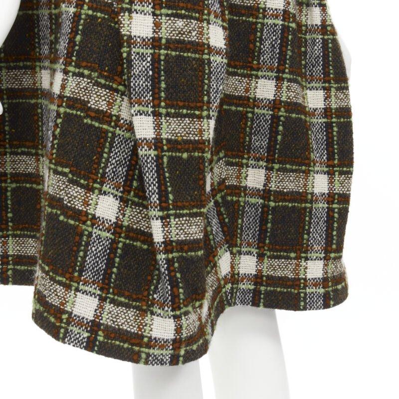 Runway JUNYA WATANABE 2005 black lacquered bust green tweed  cocktail dress M For Sale 5