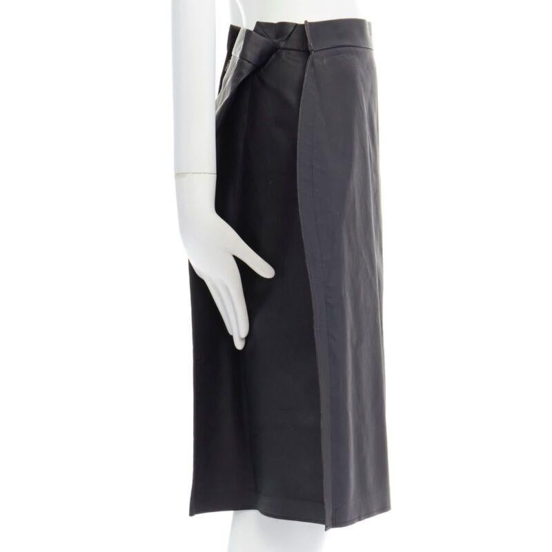 Black runway JUNYA WATANABE 2015 2D flatpack black circle structured skirt S 27