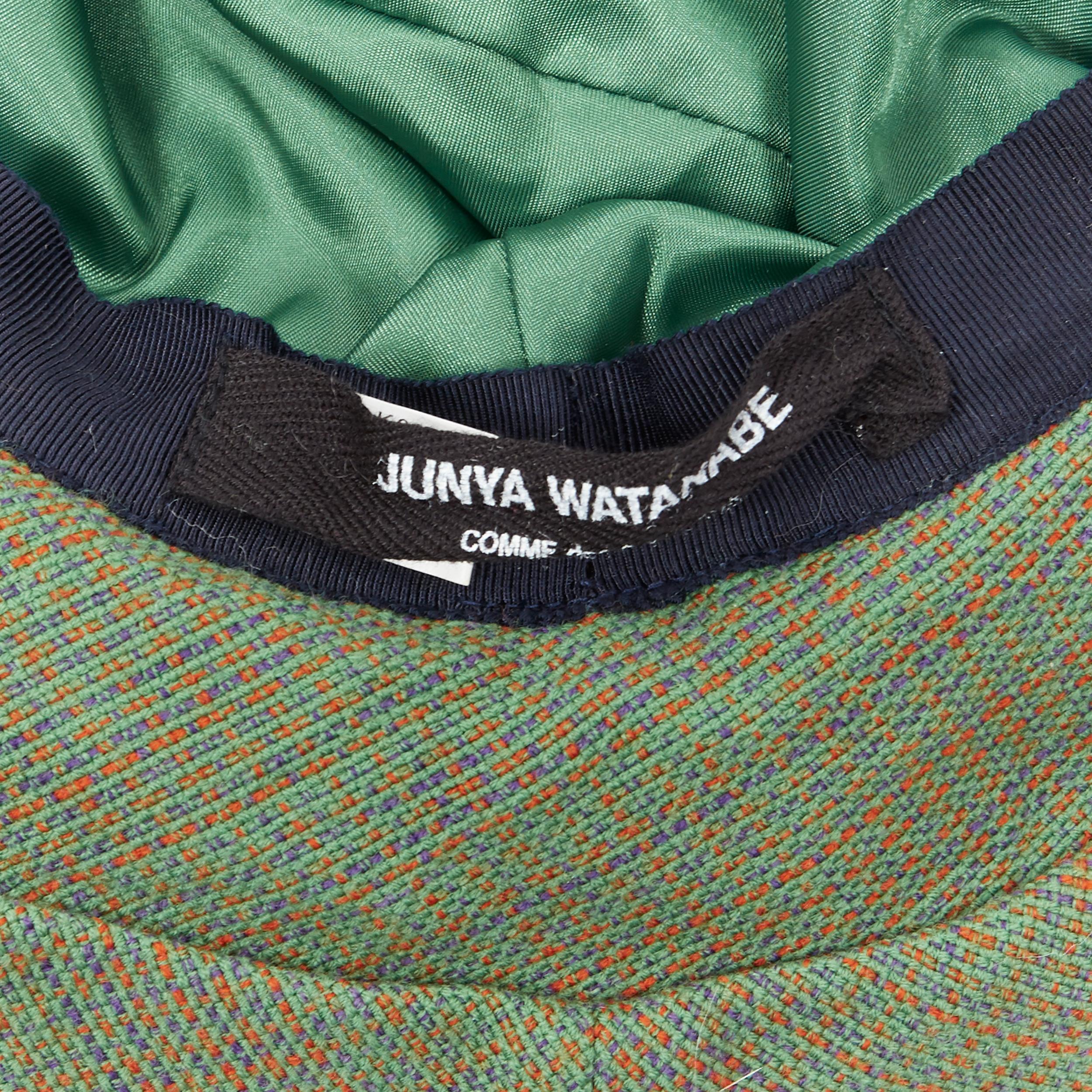 runway JUNYA WATANABE AW04 green wool tweed bow tie floppy fedora hat 2