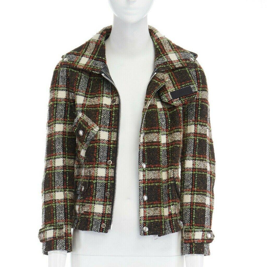 runway JUNYA WATANABE AW2005 checker wool tweed Windstopper lined hooded jacket In Excellent Condition In Hong Kong, NT