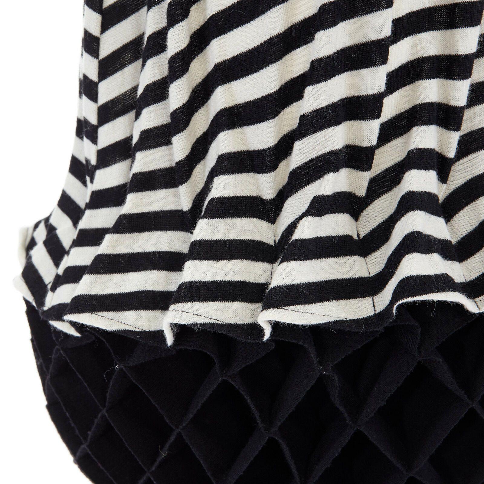 runway JUNYA WATANABE AW2015 black stripe origami lantern bubble skirt dress XS 4