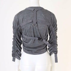 runway JUNYA WATANABE SS03 Parachute grey bondage harness buckle top S