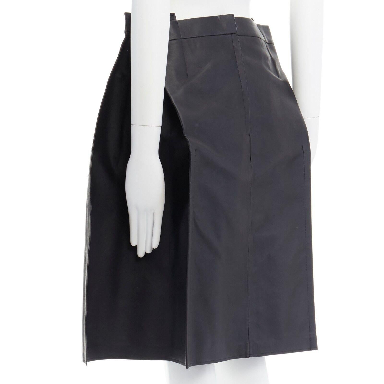 Women's runway JUNYA WATANABE SS2015 2D Flatpack black circle structured skirt S 27