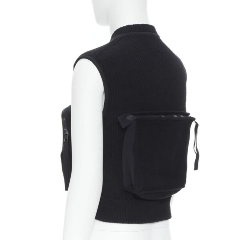 Laufsteg LOUS VUITTON Virgil Abloh Multi 3D Tasche Nützlichkeit Tasche gerippte Weste M im Angebot 2