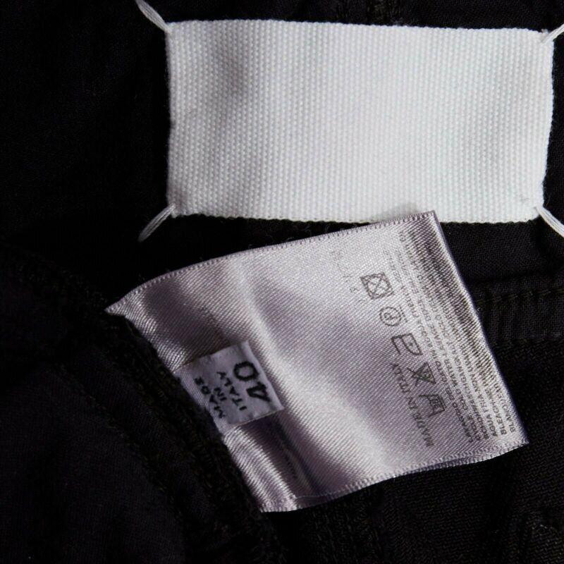 Laufsteg MARTIN MARGIELA 2008 Schwarze geschredderte, abgeschnittene Jeans IT40 27