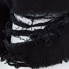 runway MARTIN MARGIELA 2008 black shredded ripped cut off jeans IT40 27"