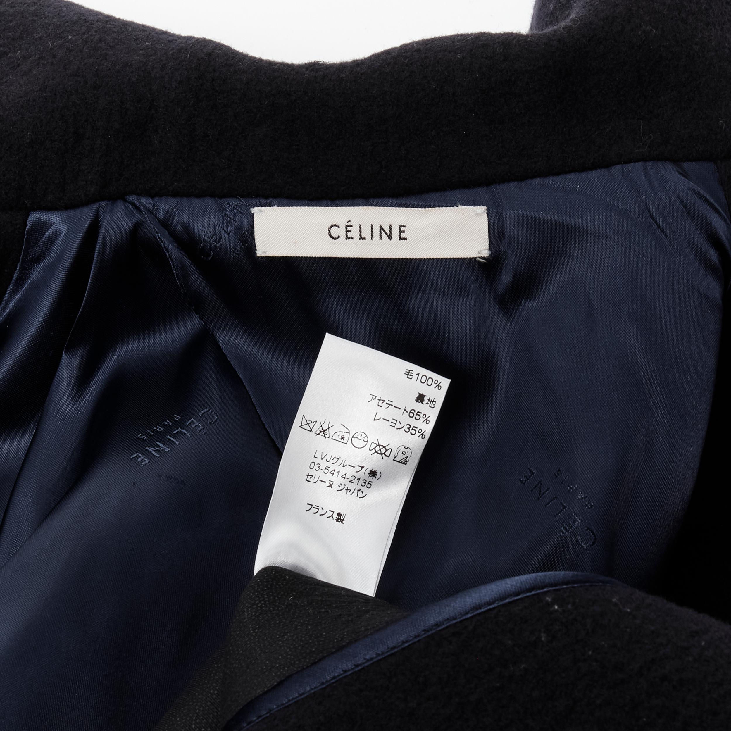 runway OLD CELINE Phoebe Philo 2010 navy thick wool felt minimal vest FR38 6