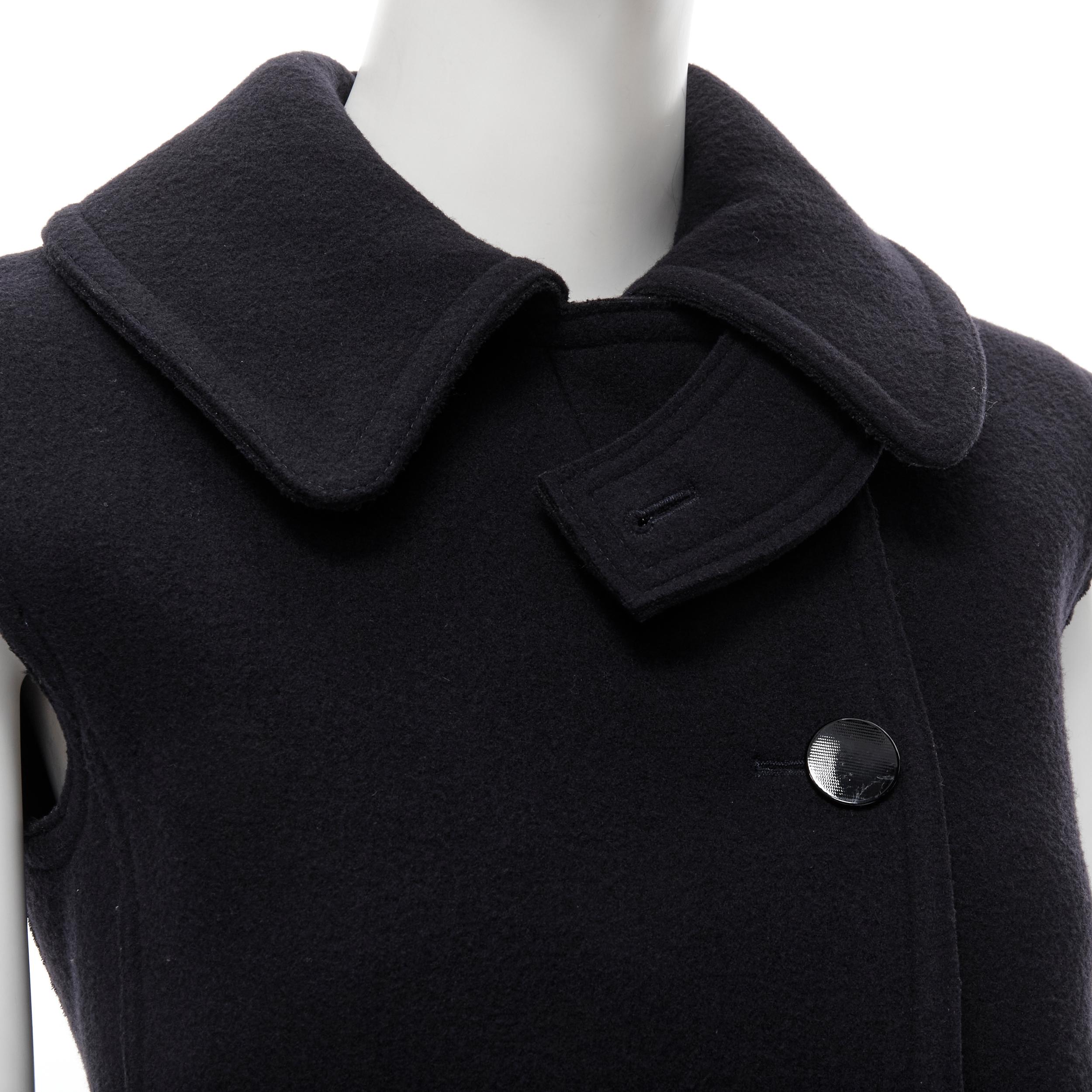 runway OLD CELINE Phoebe Philo 2010 navy thick wool felt minimal vest FR38 3