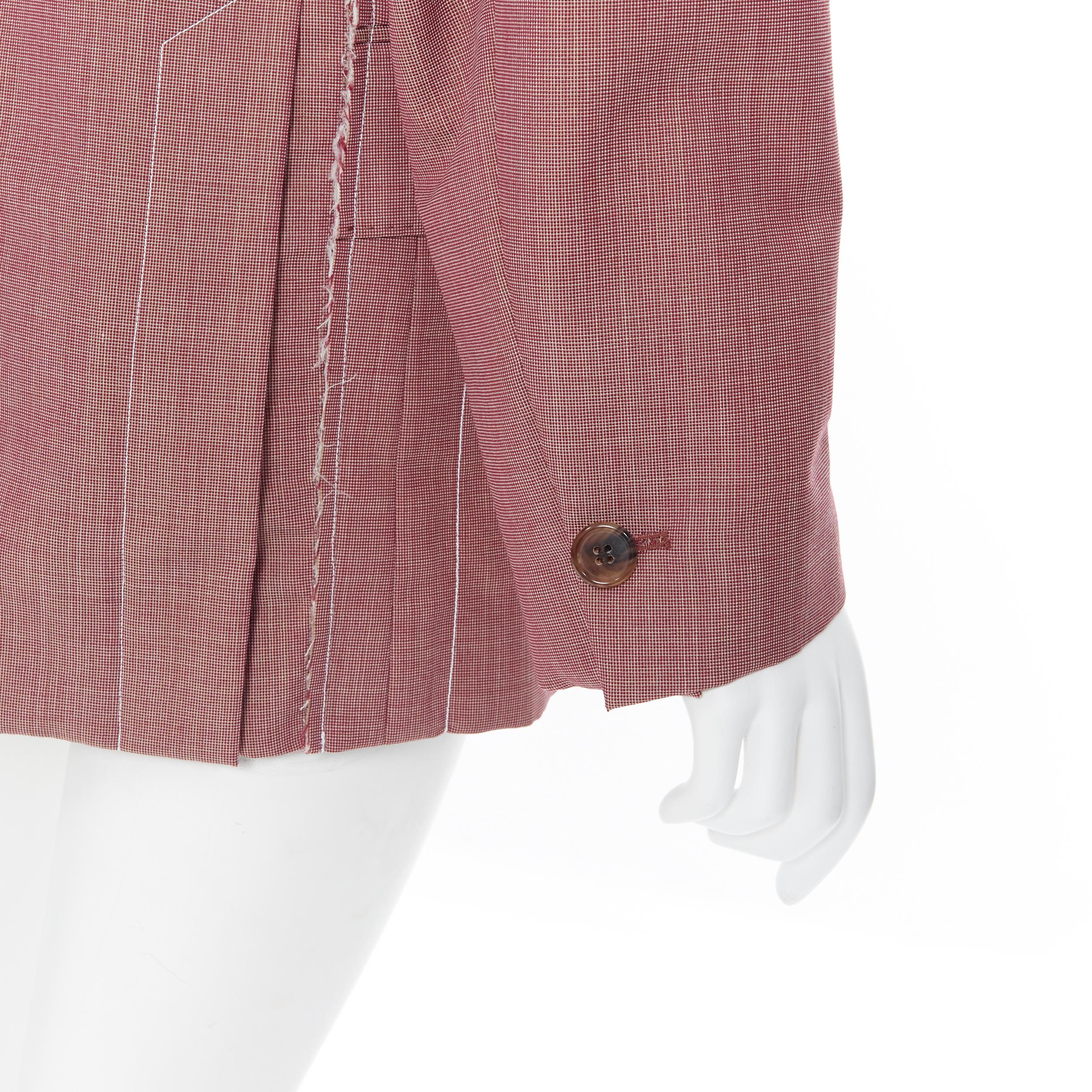 runway OLD CELINE PHOEBE PHILO pink wool cinched waist oversized blazer FR36 S 2